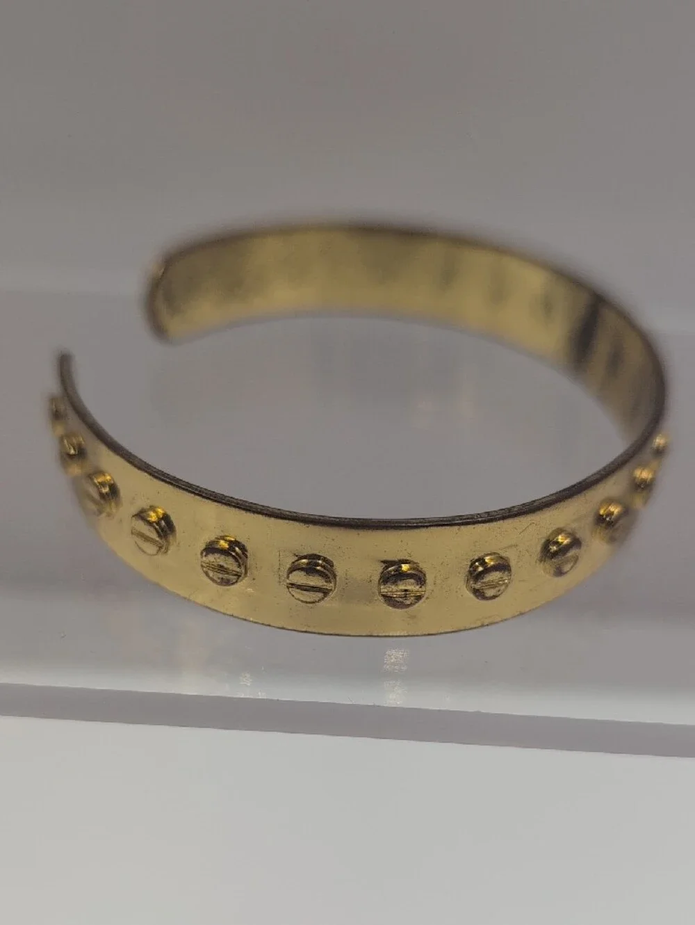 Gorjana Gold Studded Open Cuff 18K gold-plated Chaplin Bracelet 0112